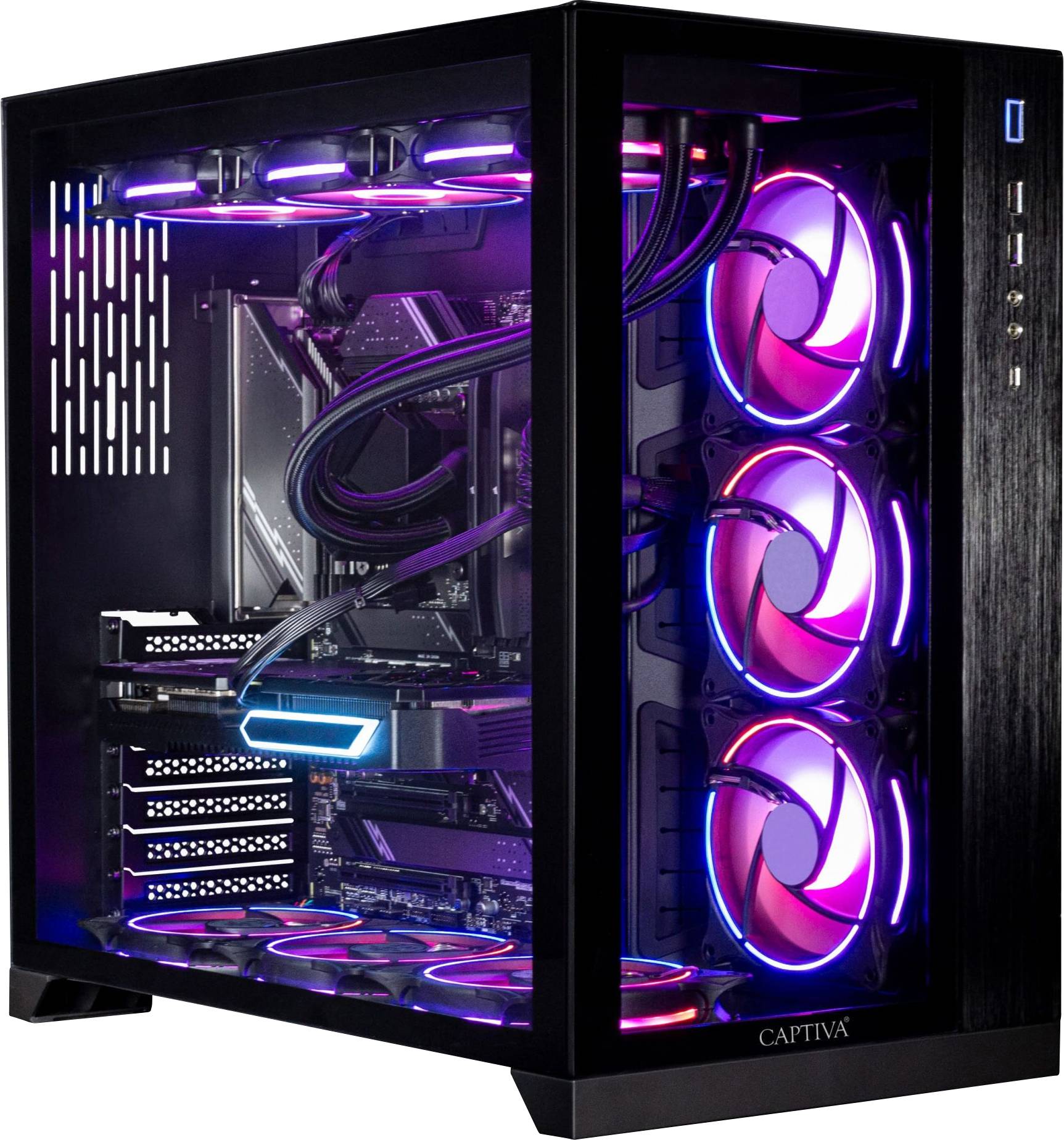 image-1136.jpg Captiva Gaming PC 89085 AMD Ryzen 7 9800X3D 16 GB RAM 2 TB SSD AMD AMD Radeon Graphics Nvidia NVIDIA GeForce RTX 5080 16 - Image 1