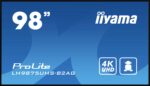 Iiyama 98" 3840x2160, UHD IPS panel, Haze 25%, Digital Signage Display EEK: F (A - G) 247.7 cm 97.5 Zoll 3840 x 2160 Pix