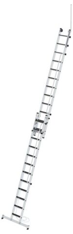 MUNK Günzburger Steigtechnik 040695 Aluminium Stufen-Seilzugleiter Arbeitshöhe (max.): 7.00 cm
