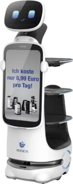 KEENON DINERBOT T10 Gastronomie Service Weiß, Schwarz Sprachgesteuert, inkl. Ladegerät