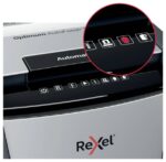 Rexel Optimum AutoFeed+ 750M Aktenvernichter 750 Blatt Mikroschnitt 2 x 15 mm P-5 140 l Vernichtet auch Büroklammern, He – Bild 2