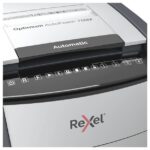 Rexel Optimum AutoFeed+ 750M Aktenvernichter 750 Blatt Mikroschnitt 2 x 15 mm P-5 140 l Vernichtet auch Büroklammern, He – Bild 4