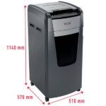 Rexel Optimum AutoFeed+ 750M Aktenvernichter 750 Blatt Mikroschnitt 2 x 15 mm P-5 140 l Vernichtet auch Büroklammern, He – Bild 7