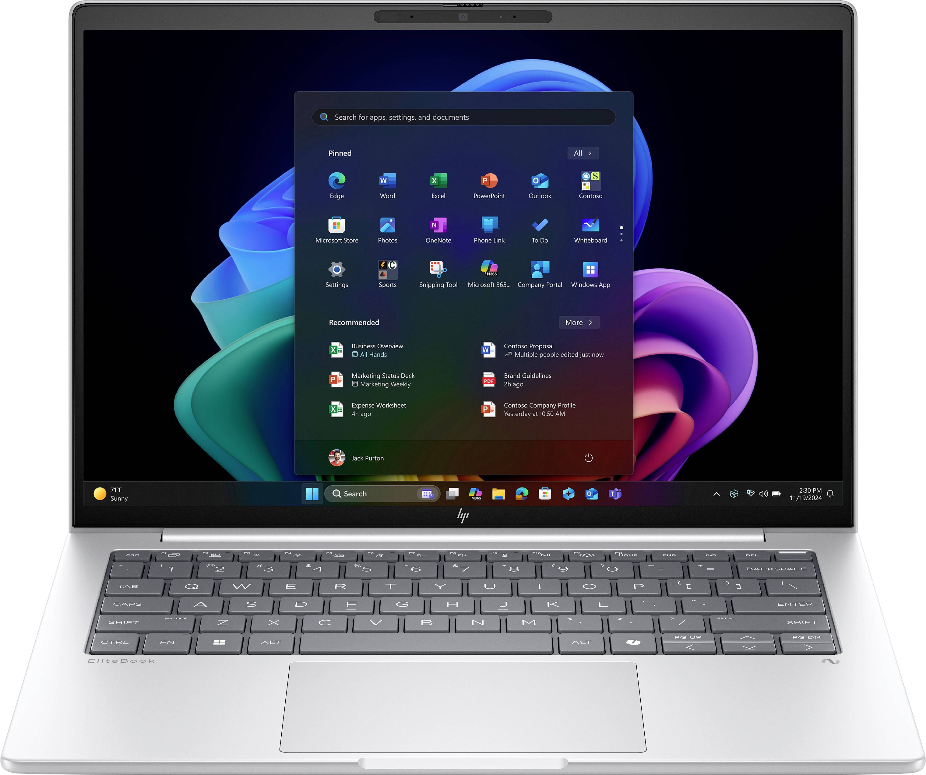 image-2821.jpg HP Notebook EliteBook 8 G1a 35.6 cm (14 Zoll) WUXGA AMD Ryzen 7 250 64 GB RAM 1 TB SSD Deutsch, QWERTZ Silber AD3F2ET - Image 1