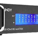 LINDY Lindy 8x8 HDMI 18G Matrix with Video Wall Scaling HDMI-Matrix-Switch 3840 x 2160 Pixel