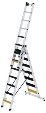 MUNK Günzburger Steigtechnik 033322 Aluminium Stufen-Mehrzweckleiter 25.3 kg
