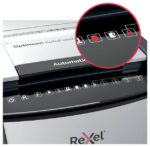 Rexel Optimum AutoFeed+ 750X Aktenvernichter 750 Blatt Mikroschnitt 4 x 30 mm P-4 140 l Vernichtet auch Büroklammern, He – Bild 4