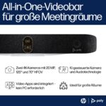 HP Poly Studio X72 All-In-One Video Bar Konferenzlautsprecher HDMI® Eingang, HDMI® Ausgang, USB-C®, USB-A, Audio-Line-in - Image 11