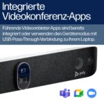 HP Poly Studio X72 All-In-One Video Bar Konferenzlautsprecher HDMI® Eingang, HDMI® Ausgang, USB-C®, USB-A, Audio-Line-in - Image 12