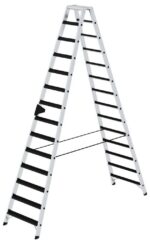MUNK Günzburger Steigtechnik 042228 Aluminium Stufen-Stehleiter Arbeitshöhe (max.): 4.8 m