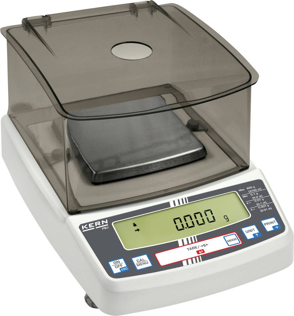 image-4510.jpg Kern PBJ 620-3M Präzisionswaage Wägebereich (max.) 620 g Ablesbarkeit 0.001 g über Steckernetzteil Silber – Bild 1