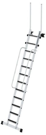 MUNK Günzburger Steigtechnik 040352 Aluminium Stufen-Anlegeleiter Arbeitshöhe (max.): 3.96 cm