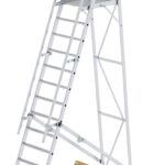 MUNK Günzburger Steigtechnik 52314 Aluminium Plattformleiter Montage mit Werkzeug Arbeitshöhe (max.): 5.25 m 76 kg