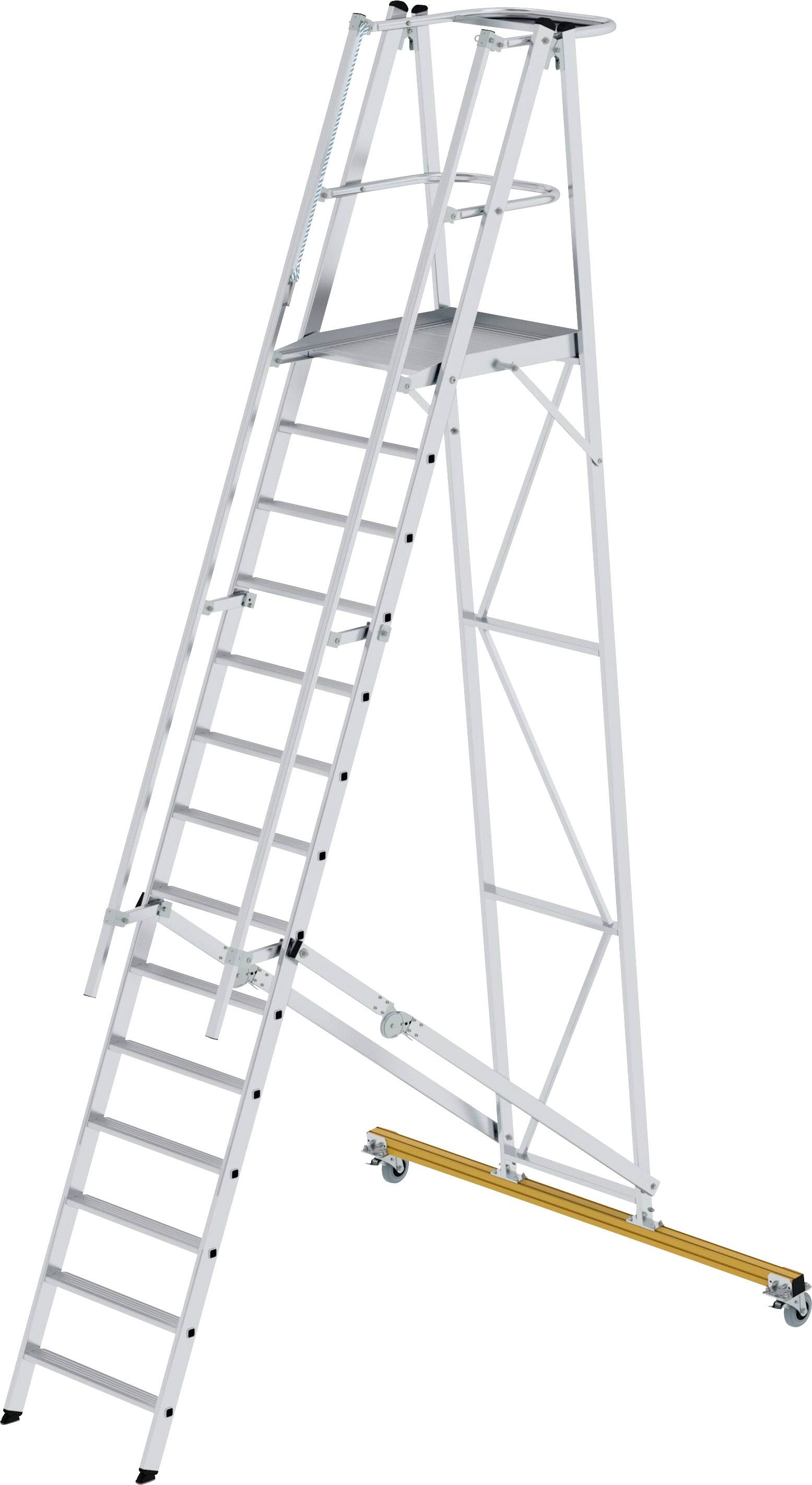 image-5033.jpg MUNK Günzburger Steigtechnik 52314 Aluminium Plattformleiter Montage mit Werkzeug Arbeitshöhe (max.): 5.25 m 76 kg – Bild 1