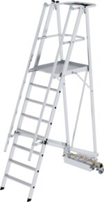 MUNK Günzburger Steigtechnik 52708 Aluminium Plattformleiter Montage mit Werkzeug Arbeitshöhe (max.): 3.85 m