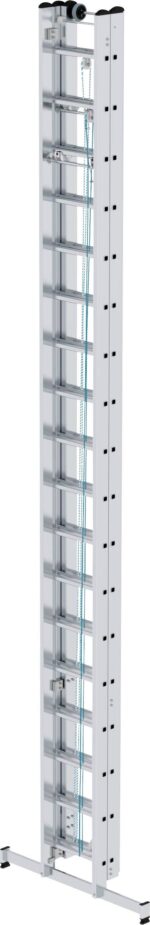 MUNK Günzburger Steigtechnik 22418 Aluminium Seilzugleiter Montage mit Werkzeug Arbeitshöhe (max.): 13.6 m – Bild 3
