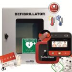 MEDX5 myPAD-M mit LCD-Bildschirm AED-Schild Außenbereich mit Sprachanweisungen, mit Heizung, inkl. Wandkasten