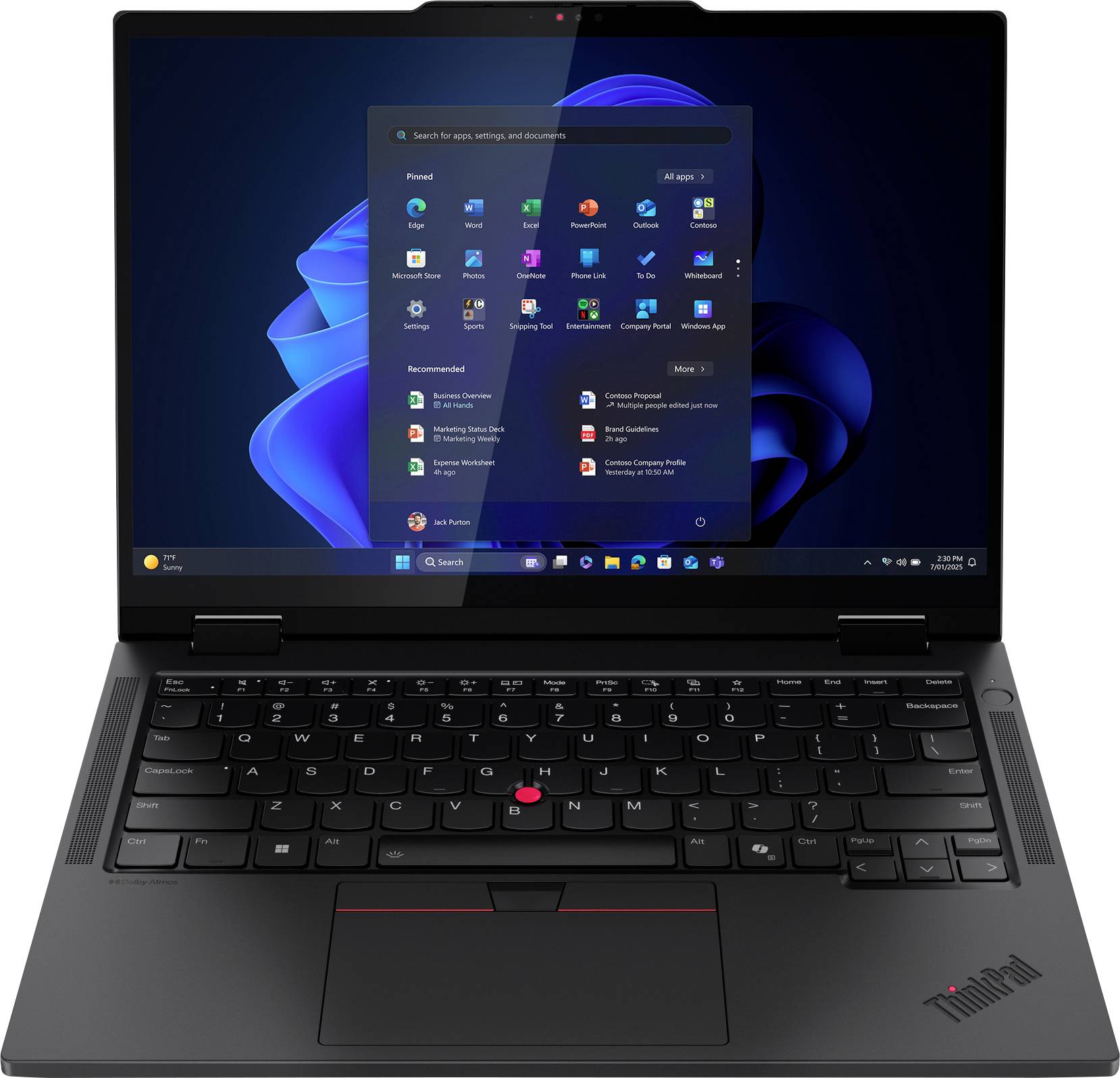 image-7375.jpg Lenovo 2-in-1 Notebook / Tablet ThinkPad T 35.6 cm (14 Zoll) WUXGA Intel® Core™ Ultra 5 225U 16 GB RAM 512 GB SSD Deutsc – Bild 1