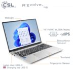 CSL Computer Notebook CSL R'Evolve C16 40.6 cm (16 Zoll) WUXGA Intel® Core™ i5 64 GB RAM 4000 GB SSD Deutsch, QWERTZ Gra – Bild 3