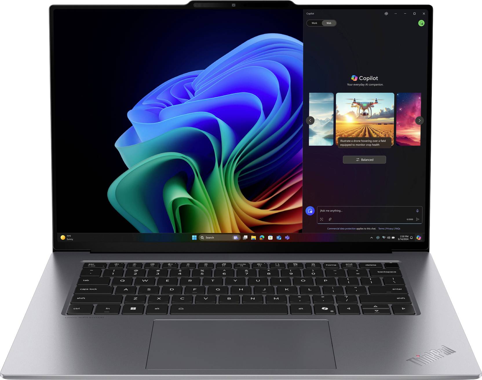image-7742.jpg Lenovo Notebook ThinkPad X9-15 Gen 1 38.9 cm (15.3 Zoll) 2.8K Intel® Core™ Ultra 5 228V 32 GB RAM 512 GB SSD Deutsch, QW – Bild 1