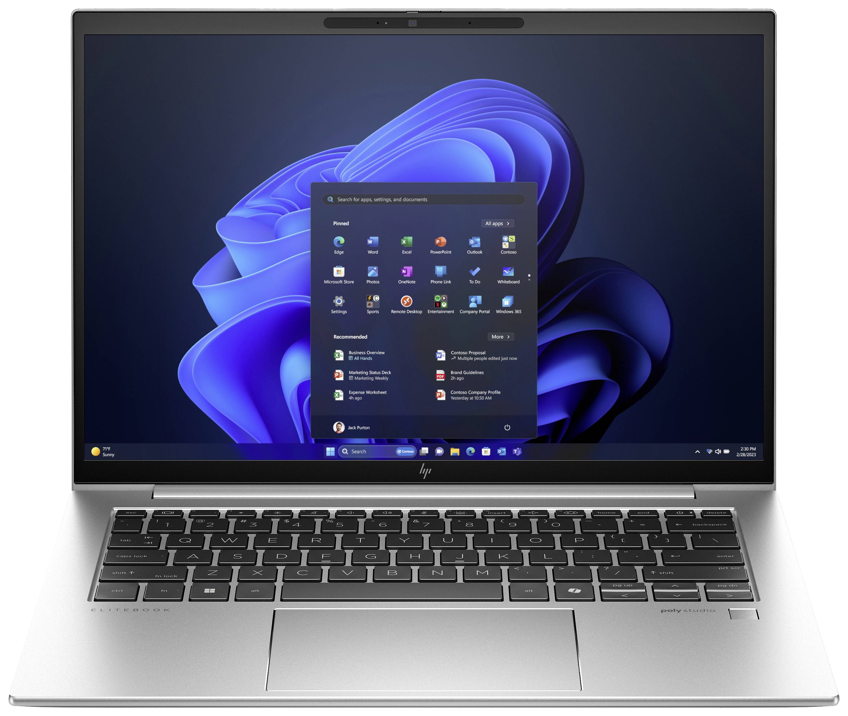 image-7801.jpg HP Notebook 35.6 cm (14 Zoll) Full-HD+ AMD Ryzen 5 8540U 16 GB RAM 512 GB SSD Deutsch, QWERTZ AMD Radeon 740M Silber A26 – Bild 1