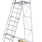 MUNK Günzburger Steigtechnik 52312 Aluminium Plattformleiter Montage mit Werkzeug Arbeitshöhe (max.): 4.8 m 55 kg
