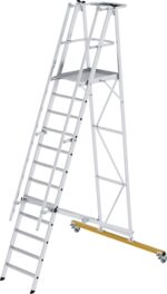 MUNK Günzburger Steigtechnik 52312 Aluminium Plattformleiter Montage mit Werkzeug Arbeitshöhe (max.): 4.8 m 55 kg