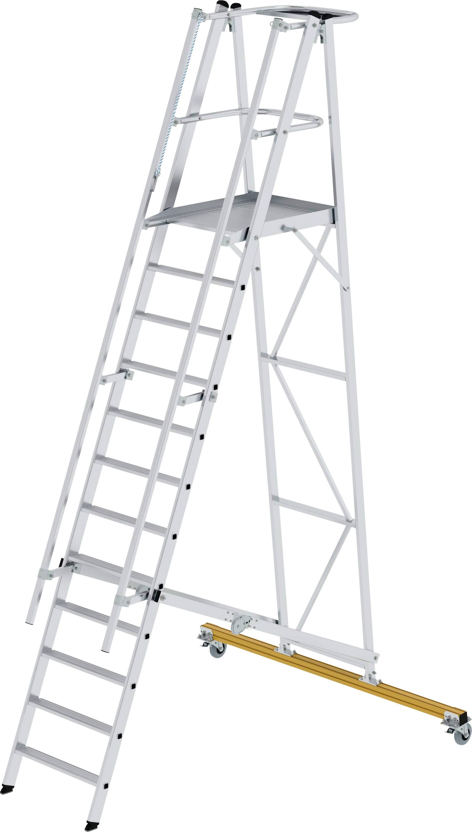 image-7822.jpg MUNK Günzburger Steigtechnik 52312 Aluminium Plattformleiter Montage mit Werkzeug Arbeitshöhe (max.): 4.8 m 55 kg – Bild 1