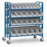Fetra Hauptartikel 2892 Etagenwagen Stahl pulverbeschichtet Traglast (max.): 300 kg Brillantblau (RAL 5007)