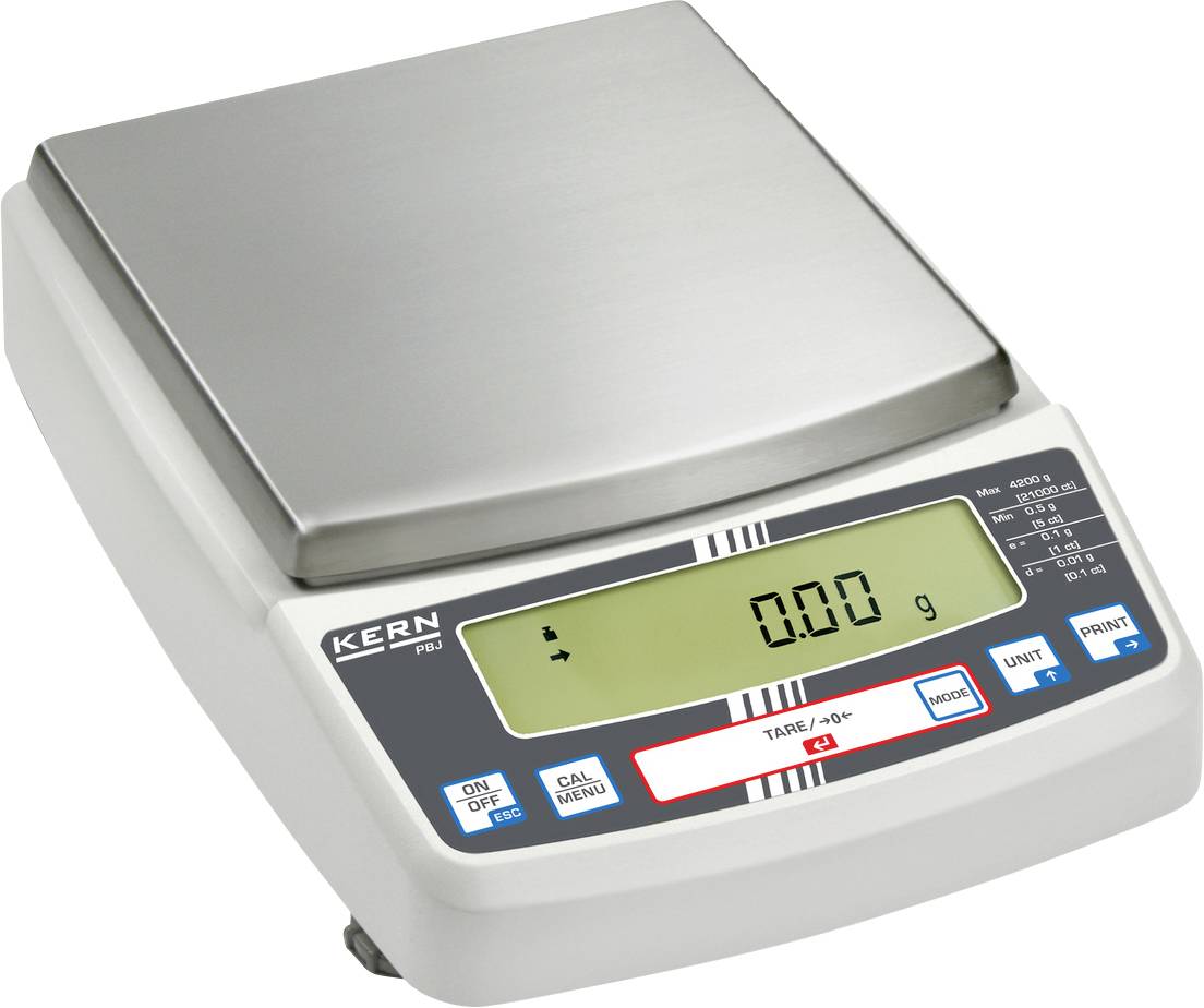 image-8047.jpg Kern PBS 4200-2M Präzisionswaage Wägebereich (max.) 4.2 kg Ablesbarkeit 0.01 g über Steckernetzteil Silber – Bild 1