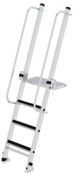 MUNK Günzburger Steigtechnik 012041 Aluminium Stufen-Baugrubenleiter 15 kg