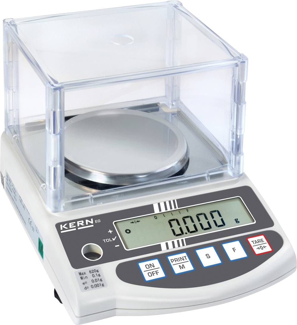 image-8386.jpg Kern EG 620-3NM Präzisionswaage Wägebereich (max.) 620 g Ablesbarkeit 0.001 g über Steckernetzteil Silber – Bild 1