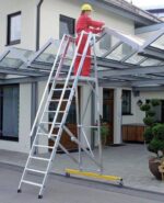 MUNK Günzburger Steigtechnik 52307 Aluminium Plattformleiter Montage mit Werkzeug Arbeitshöhe (max.): 3.6 m 43 kg