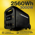 Aqiila S3000V2 Powerstation 50 Ah LiFePO 4 Schwarz, Gelb LED Taschenlampe – Bild 8