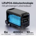 Aqiila S3000V2 Powerstation 50 Ah LiFePO 4 Schwarz, Gelb LED Taschenlampe – Bild 14