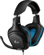 Logitech Gaming G432 Over Ear Headset kabelgebunden 7.1 Surround Schwarz, Blau Lautstärkeregelung, Mikrofon-Stummschaltu