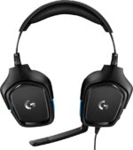 Logitech Gaming G432 Over Ear Headset kabelgebunden 7.1 Surround Schwarz, Blau Lautstärkeregelung, Mikrofon-Stummschaltu – Bild 2
