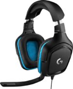 Logitech Gaming G432 Over Ear Headset kabelgebunden 7.1 Surround Schwarz, Blau Lautstärkeregelung, Mikrofon-Stummschaltu – Bild 4