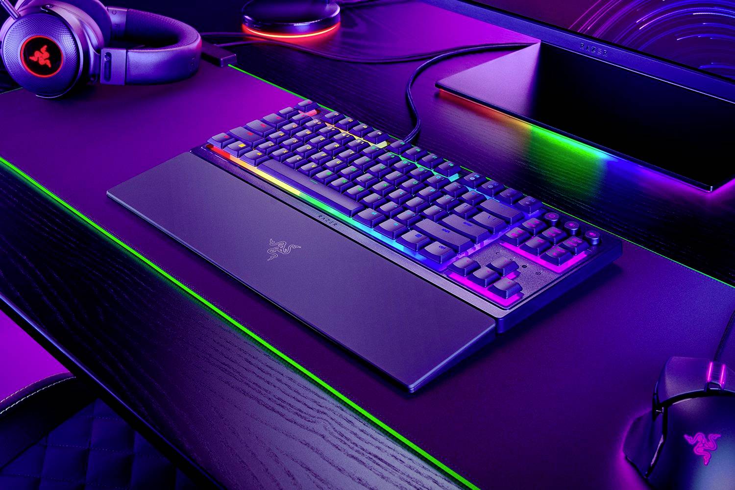 image-9461.jpg RAZER Ornata V3 Tenkeyless GER Kabelgebunden Gaming-Tastatur Deutsch, QWERTZ Schwarz Beleuchtet, Handballenauflage, Spri – Bild 1