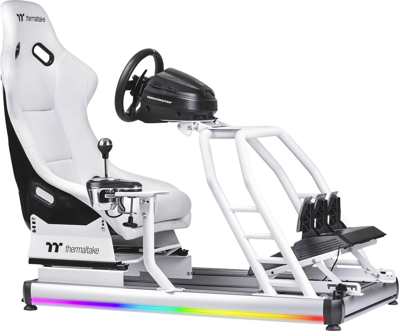 image-9479.jpg Thermaltake GR500 Snow Racing Simulator Cockpit Rennsitz Weiß – Bild 1