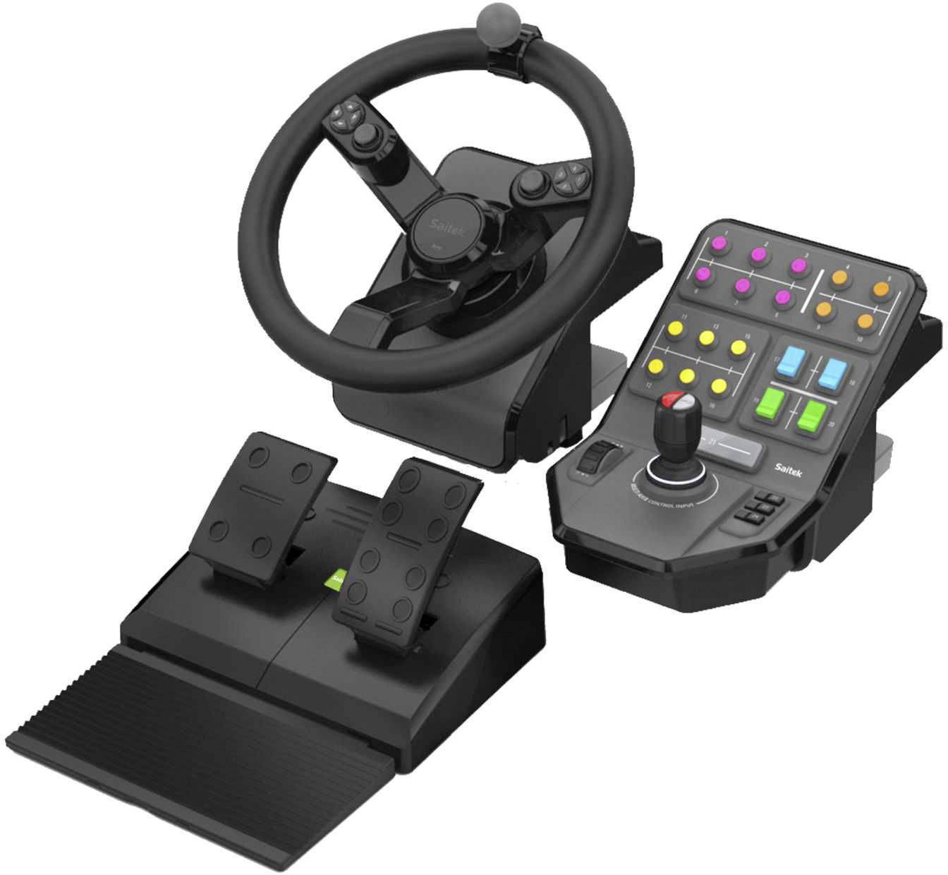 image-9566.jpg Logitech Gaming G Saitek Farm Sim Controller -N/A- EMEA Lenkrad PC Schwarz inkl. Pedale – Bild 1