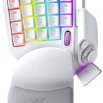 RAZER Tartarus Pro Mercury USB Gaming-Tastatur Deutsch, QWERTZ Weiß Beleuchtet, Ergonomisch, Handballenauflage