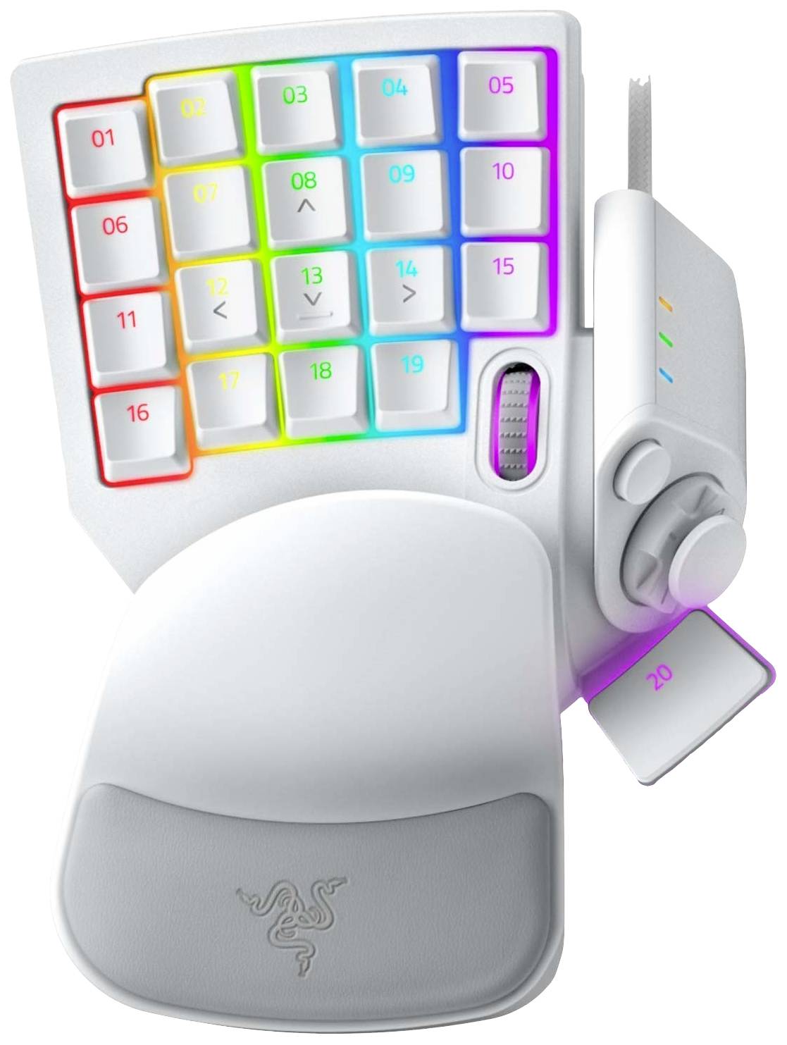 image-9877.jpg RAZER Tartarus Pro Mercury USB Gaming-Tastatur Deutsch, QWERTZ Weiß Beleuchtet, Ergonomisch, Handballenauflage – Bild 1